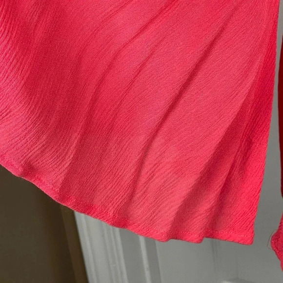 Fashion On Earth Coral‎ Pink Cold Shoulder Top Medium - Picture 4 of 8